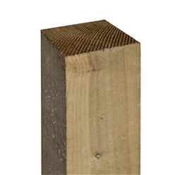 Pack of 3 - Pressure Treated Timber Fence Post 4" (90x90mm) Green 