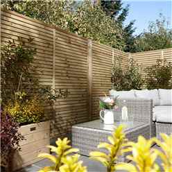 Pack of 3 - 6 x 6 Pressure Treated Contemporary Screen Panel 