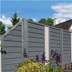 Pack of 3 - 6 x 6 Painted Grey Screen Panel with Solid Infill 