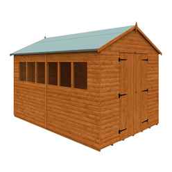 12ft x 8ft Log Lap Workshop (12mm Tongue & Groove Floor & APEX Roof)