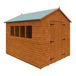 10ft x 8ft Log Lap Workshop (12mm Tongue & Groove Floor & APEX Roof)