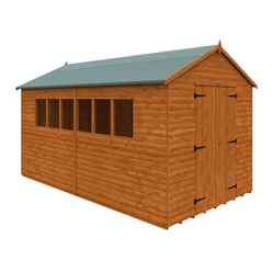 14ft x 8ft Log Lap Workshop (12mm Tongue & Groove Floor & APEX Roof)