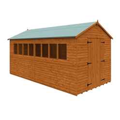 16ft x 8ft Log Lap Workshop (12mm Tongue & Groove Floor & APEX Roof)