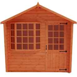 6ft x 8ft Bay Window Summerhouse (12mm Tongue and Groove Floor and APEX Roof)