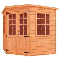 6ft x 6ft Corner Summerhouse (12mm Tongue and Groove Floor and PENT Roof)