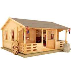 18ft x 16ft Leo 44mm Log Cabin (19mm Tongue and Groove Floor and Roof) (5350x4750)