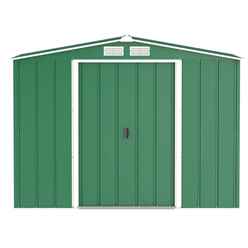 8 x 6 Value Apex Metal Shed - Green (2.62m x 1.82m)