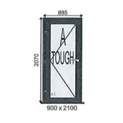 Aluminium Single Door - 900mm x 2100mm - Anthracite Grey Inside and Outside