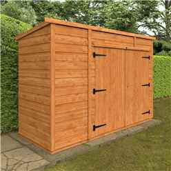 8 x 3 Tongue & Groove PENT Bike Store With Double Doors (12mm T&G Floor & Roof)