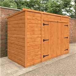 8 x 4 Tongue & Groove PENT Bike Store With Double Doors (12mm T&G Floor & Roof)