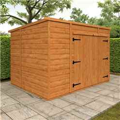 8 x 6 Tongue & Groove PENT Bike Store With Double Doors (12mm T&G Floor & Roof)