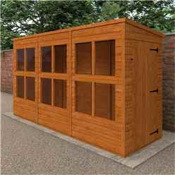 12 x 4 Tongue and Groove Sunroom (12mm Tongue and Groove Floor and PENT Roof)