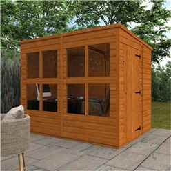 8 x 6 Tongue and Groove Sunroom (12mm Tongue and Groove Floor and PENT Roof)