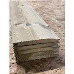 PACK OF 15 - Deluxe 12mm Pressure Treated Timber Tongue Groove Boards - 3.6m Length (121mm x 12mm)